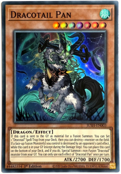 Yu-Gi-Oh! Karte - JUSH-EN003 Dracotail Pan (V.2 - Super Rare) - Englisch