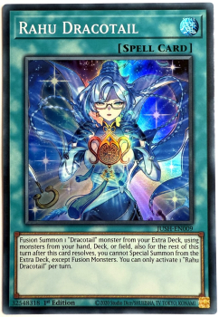 Yu-Gi-Oh! Karte - JUSH-EN009 Rahu Dracotail (V.1 - Super Rare) - Englisch