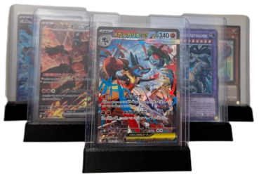5 x TCG Kartenhalter / Ständer für Toploader Pokémon Yu-Gi-Oh! One Piece Schwarz