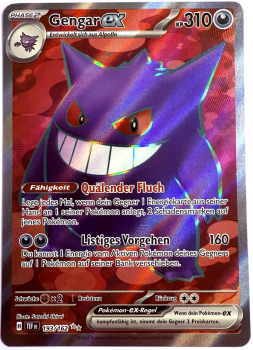 Pokémon Karte - TEF DE - 193/162 - Gengar ex - Deutsch