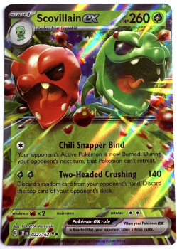 Pokémon Karte - TEF EN - 022/162 Double Rare - Halupenjo ex - Englisch