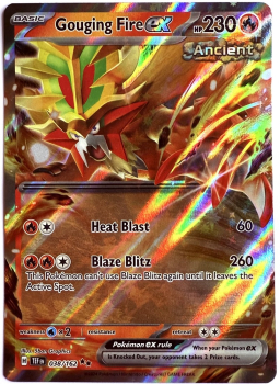 Pokémon Karte - TEF EN - 038/162 Double Rare - Keilflamme ex - Englisch
