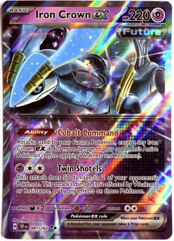 Pokémon Karte - TEF EN - 081/162 Double Rare - Eisenhaupt ex - Englisch
