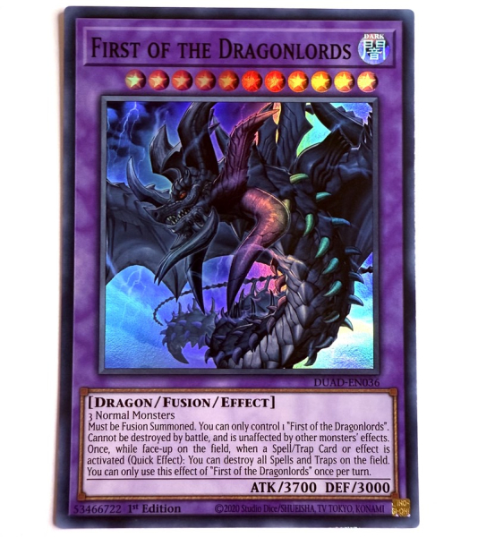 Yu-Gi-Oh! Karte - DUAD-EN036 First of the Dragonlords - Englisch