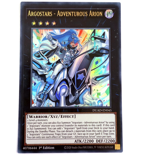 Yu-Gi-Oh! Karte - DUAD-EN045 Argostars - Adventurous Arion (V.1 - Ultra Rare) - Englisch