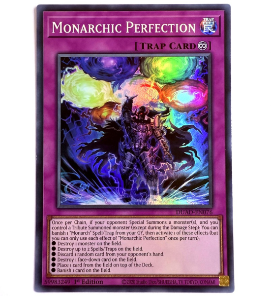 Yu-Gi-Oh! Karte - DUAD-EN076 Monarchic Perfection - Englisch