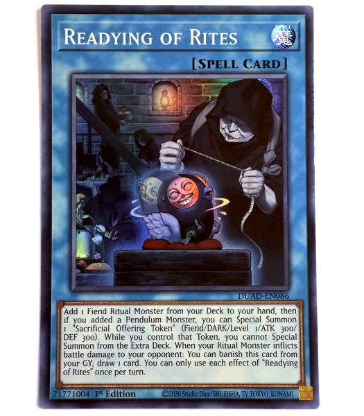 Yu-Gi-Oh! Karte - DUAD-EN086 Readying of Rites - Englisch
