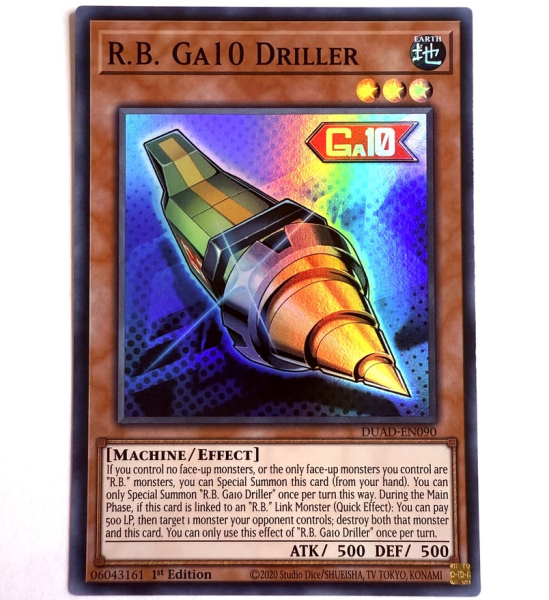 Yu-Gi-Oh! Karte - DUAD-EN090 R.B. Ga10 Driller - Englisch