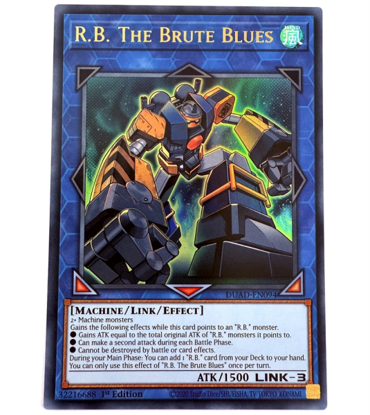 Yu-Gi-Oh! Karte - DUAD-EN094 R.B. The Brute Blues (V.1 - Ultra Rare) - Englisch