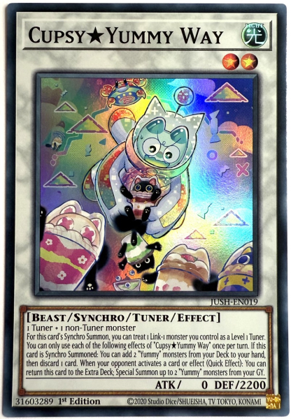 Yu-Gi-Oh! Karte - JUSH-EN019 CupsyYummy Way (V.2 - Super Rare) - Englisch