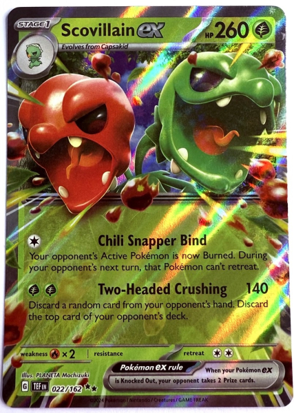 Pokémon Karte - TEF EN - 022/162 Double Rare - Halupenjo ex - Englisch