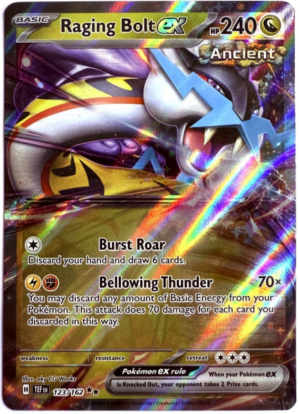 Pokémon Karte - TEF EN - 123/162 Double Rare - Furienblitz ex - Englisch